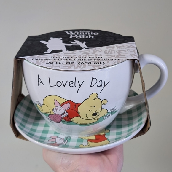 Disney Other - ❌SOLD❌Disney Winnie the Pooh A LOVELY DAY Oversized Mug and Saucer Set 🌼